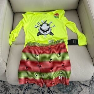 Hurley toddler size 4 bathing suit (top and bottom )